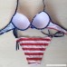 Elogoog Womens Bikini Swimwear Halter USA Flag Printed 2 Piece Sexy Push Up Padded Swimsuit Red B07BK3JLC3